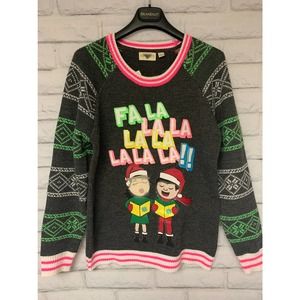 BNWT Christmas Ugly Sweater FA LA LA LA Picture insert Small